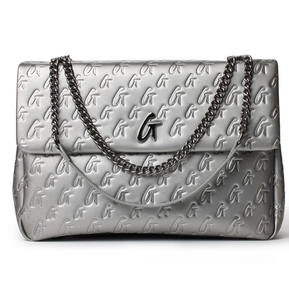 Glam-Aholic Lifestyle MONOGRAM LARGE CLASSIC FLAP BAG PLATINUM